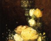 Silver Chalice with Roses - 朱利安·奥尔登·威尔